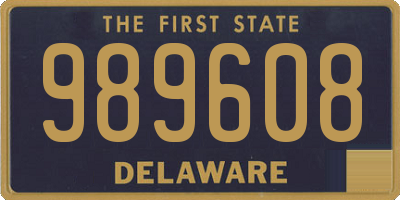 DE license plate 989608