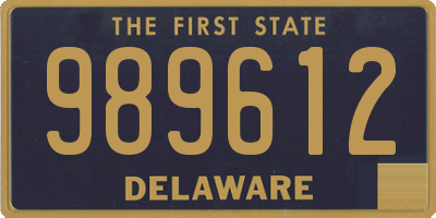 DE license plate 989612