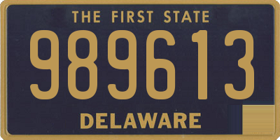 DE license plate 989613