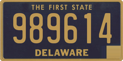 DE license plate 989614