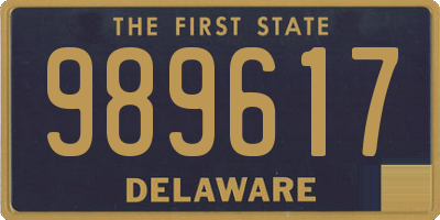 DE license plate 989617
