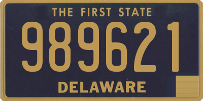 DE license plate 989621