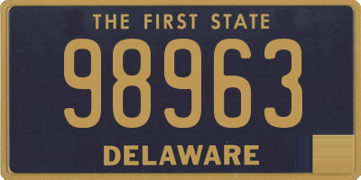DE license plate 98963