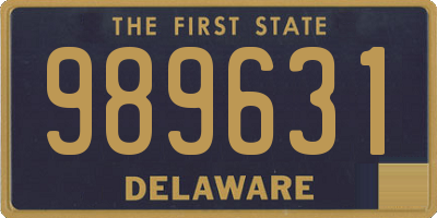 DE license plate 989631