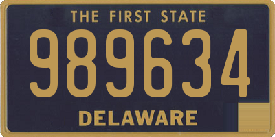 DE license plate 989634