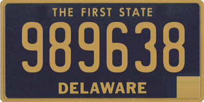 DE license plate 989638