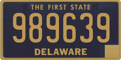 DE license plate 989639