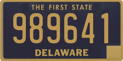 DE license plate 989641
