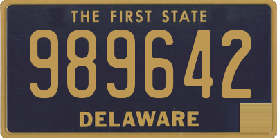 DE license plate 989642