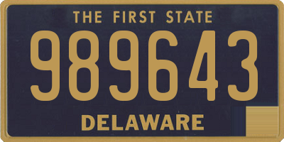 DE license plate 989643
