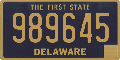 DE license plate 989645