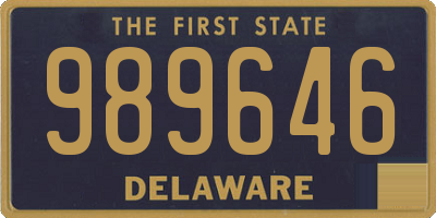 DE license plate 989646