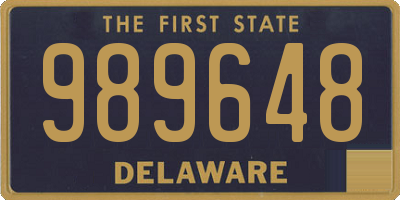 DE license plate 989648
