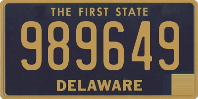 DE license plate 989649