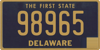 DE license plate 98965