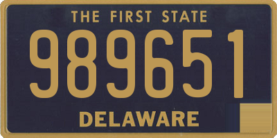 DE license plate 989651