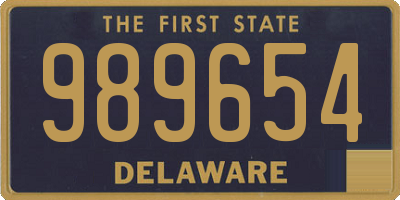 DE license plate 989654