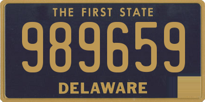 DE license plate 989659