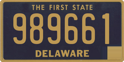 DE license plate 989661