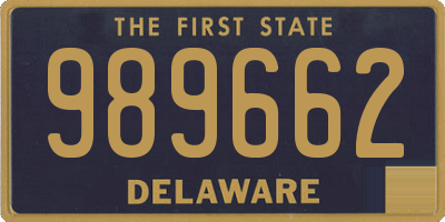 DE license plate 989662