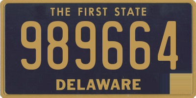 DE license plate 989664