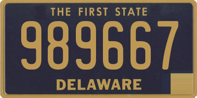 DE license plate 989667