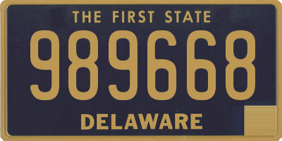 DE license plate 989668