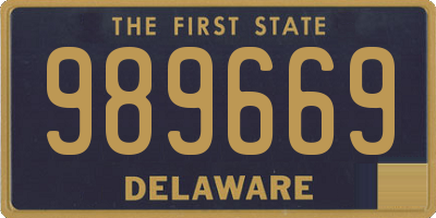 DE license plate 989669