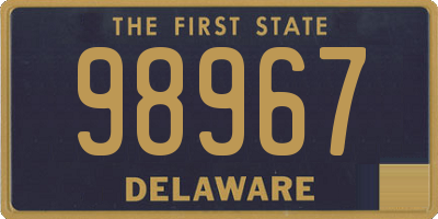 DE license plate 98967