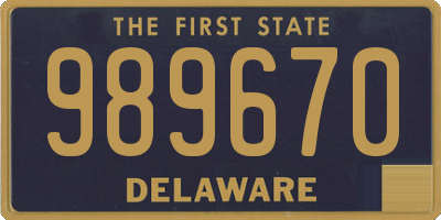 DE license plate 989670