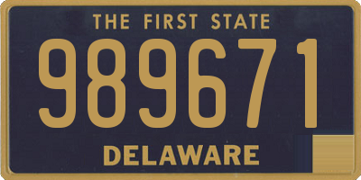 DE license plate 989671
