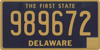 DE license plate 989672