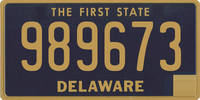 DE license plate 989673
