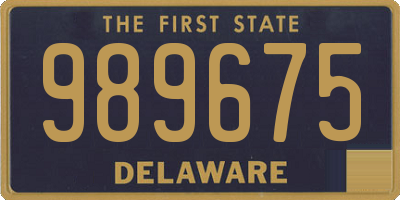 DE license plate 989675