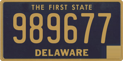 DE license plate 989677