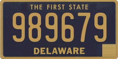 DE license plate 989679