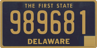 DE license plate 989681