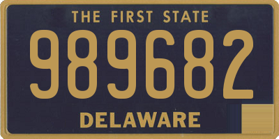 DE license plate 989682