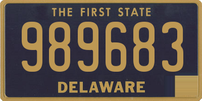 DE license plate 989683