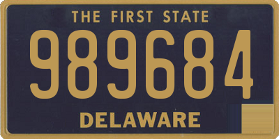 DE license plate 989684