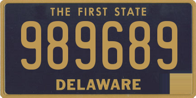 DE license plate 989689