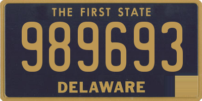 DE license plate 989693