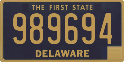 DE license plate 989694