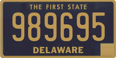 DE license plate 989695