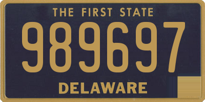 DE license plate 989697