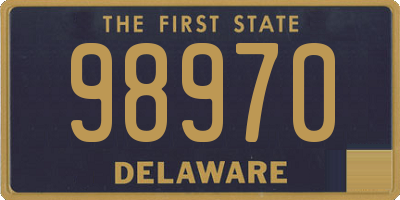 DE license plate 98970