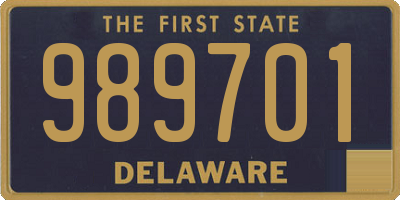 DE license plate 989701