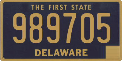 DE license plate 989705