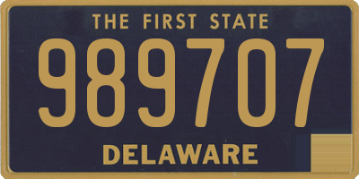 DE license plate 989707