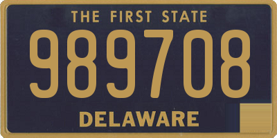 DE license plate 989708